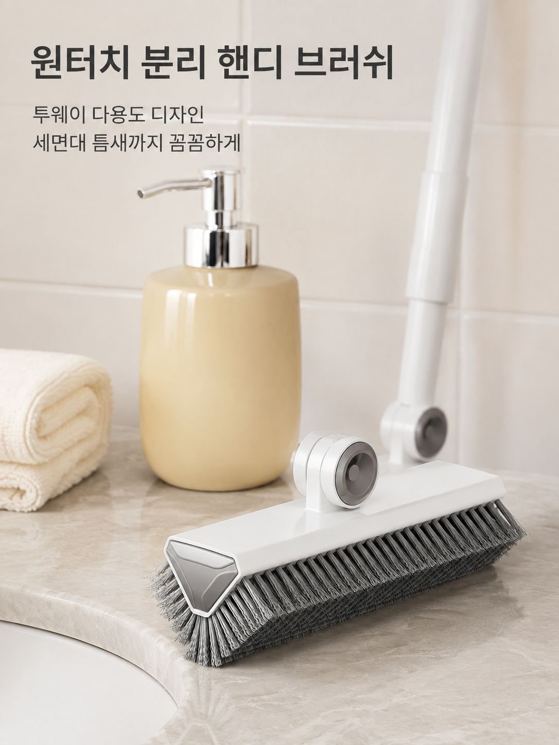 다기능 V자형 틈새 청소 브러시