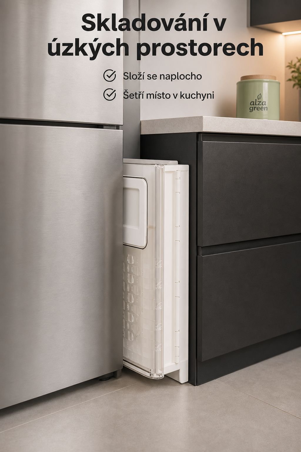 Designový skládací koš na odpadky pro domácnost