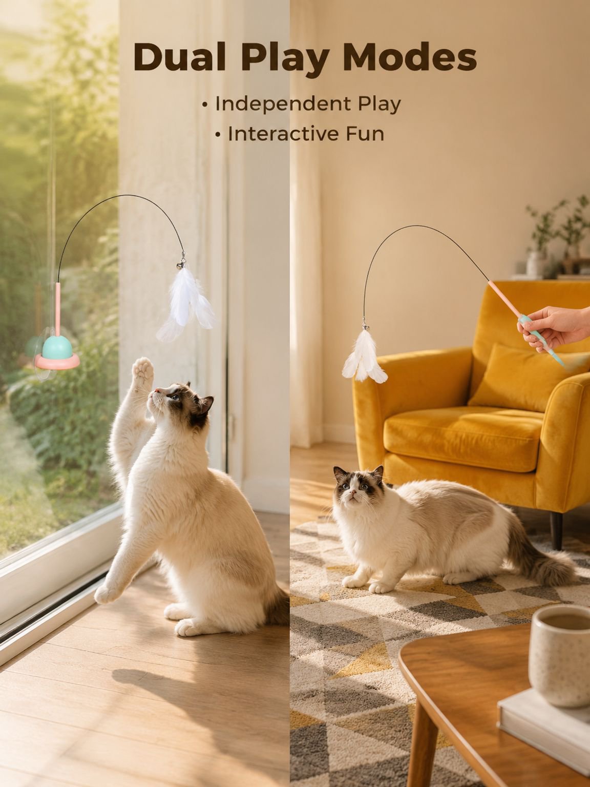 Cat interactive suction cup cat toy