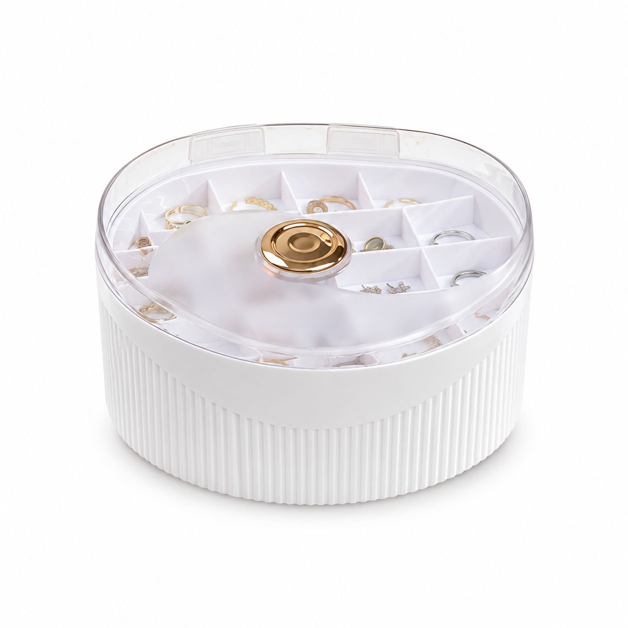 High-end Double-layer Portable Jewelry Box Earrings Necklace Storage