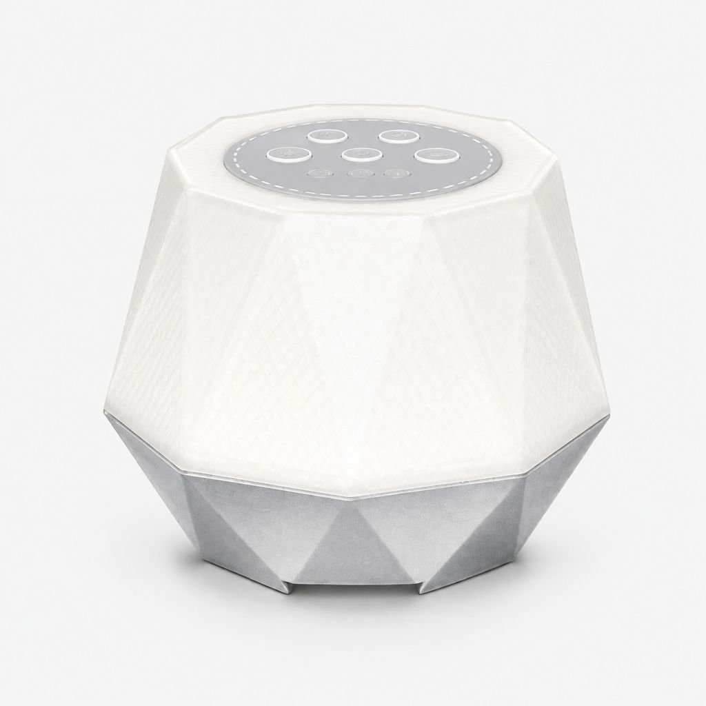 Portable Colorful Night Light, Smart White Noise Soother, Rechargeable Timer Night Lamp