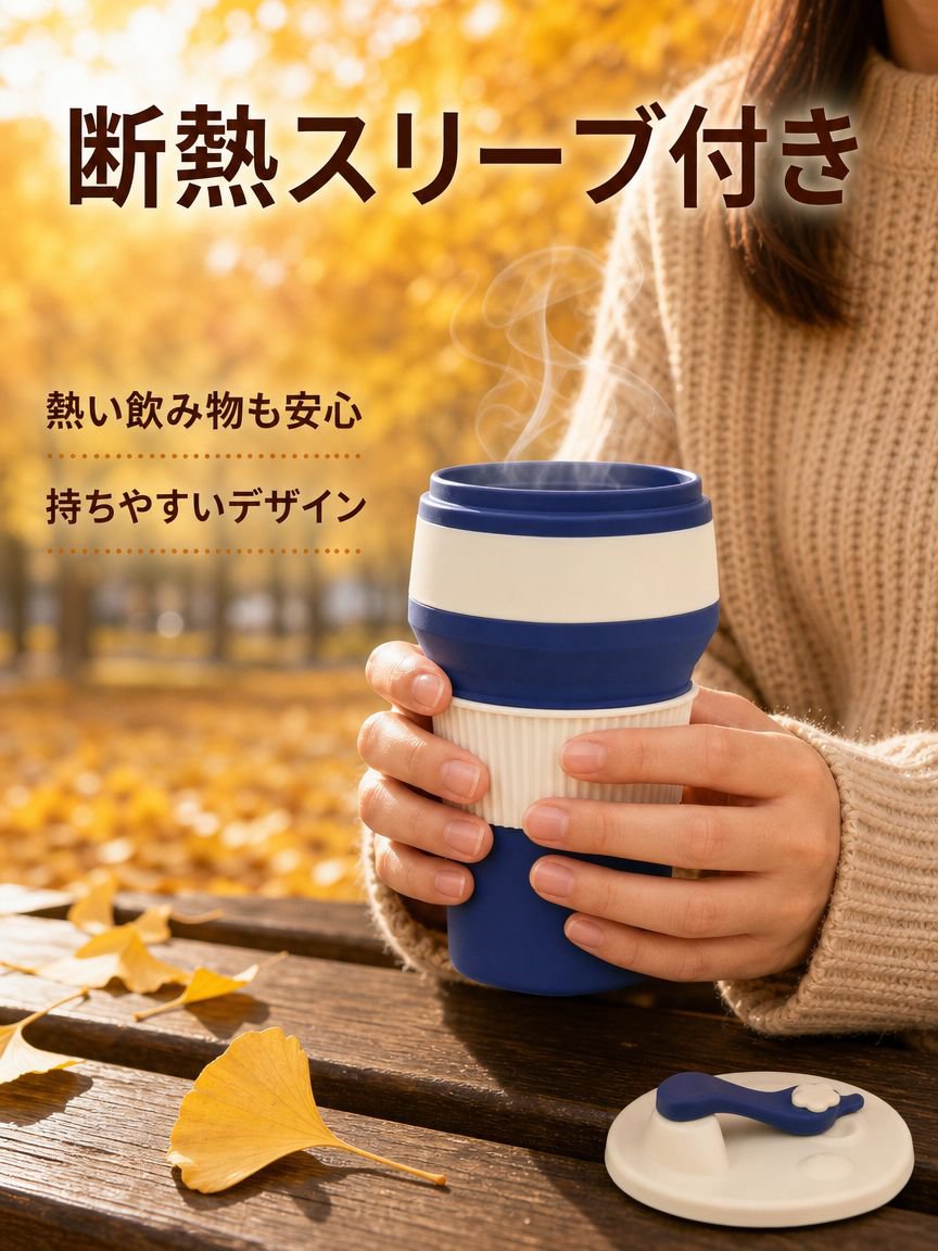 シリコン製折りたたみカップ