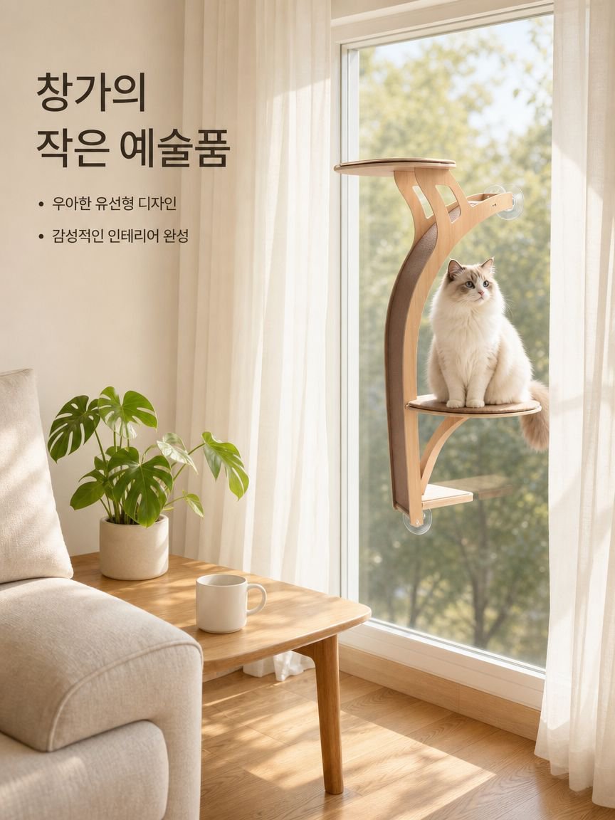 유리 흡착식 캣타워