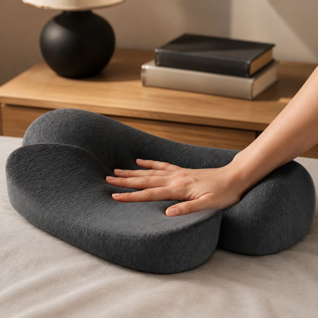 Almohada de memoria, almohada para el cuello con núcleo de espuma viscoelástica para adultos, compre