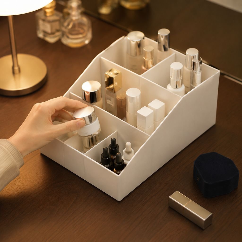 Collapsible storage box with handles for easy carrying