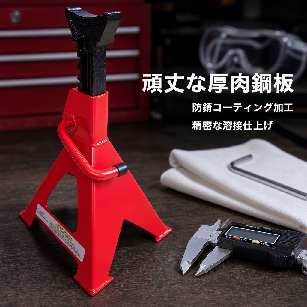 車用ジャッキベース安全スタンド メンテナンス必需品 2〜12トン汎用タイプ