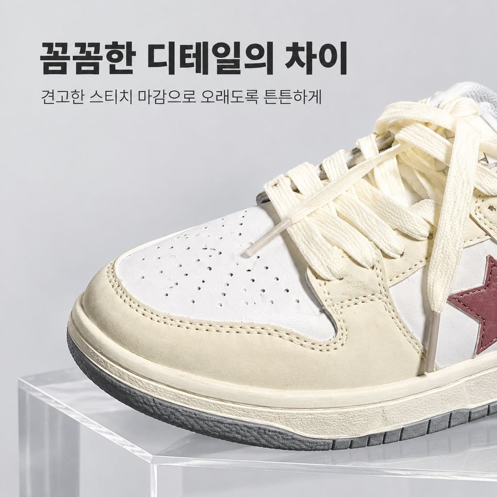 두꺼운 밑창 미국풍 빈티지 스타 보드 신발 학생용 여성 캐주얼 화이트 신발