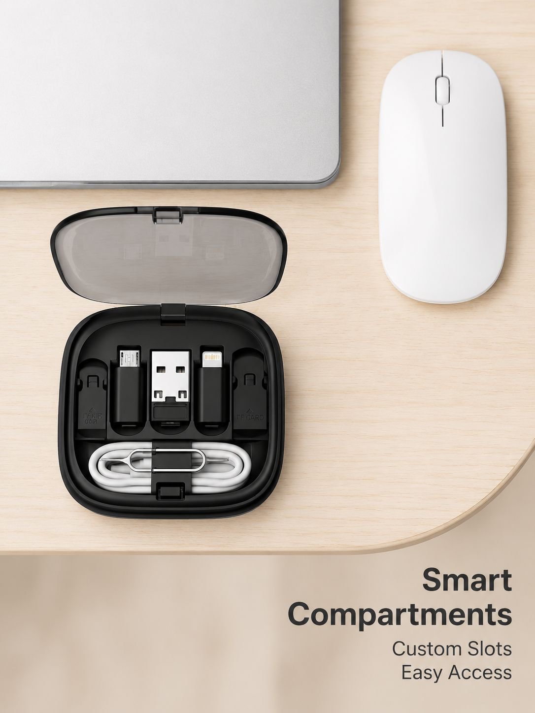 Multi-functional Phone Charging Cable Organizer Box