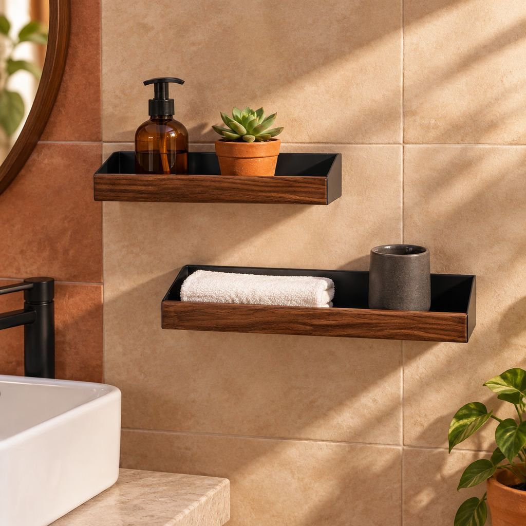 Estante de baño fácil de instalar sin herramientas