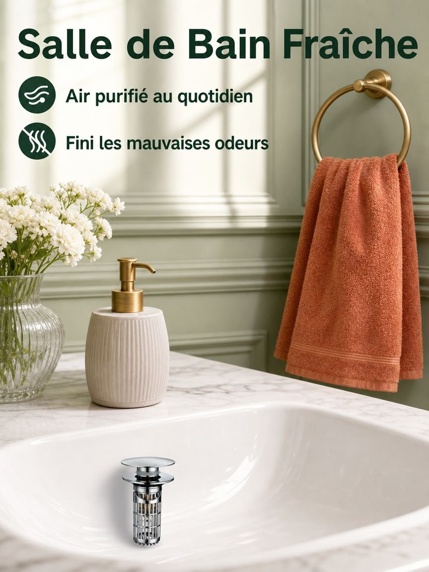 Installation facile de la bonde d'évier anti-odeur