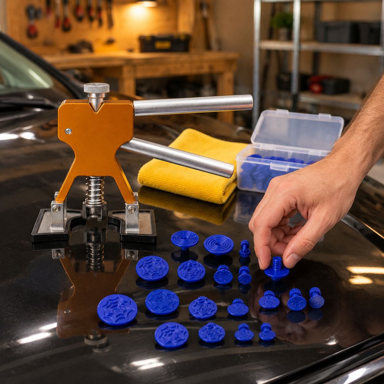 Car dent repair tool kit, body panel puller, dent, dent, hail pit repair kit