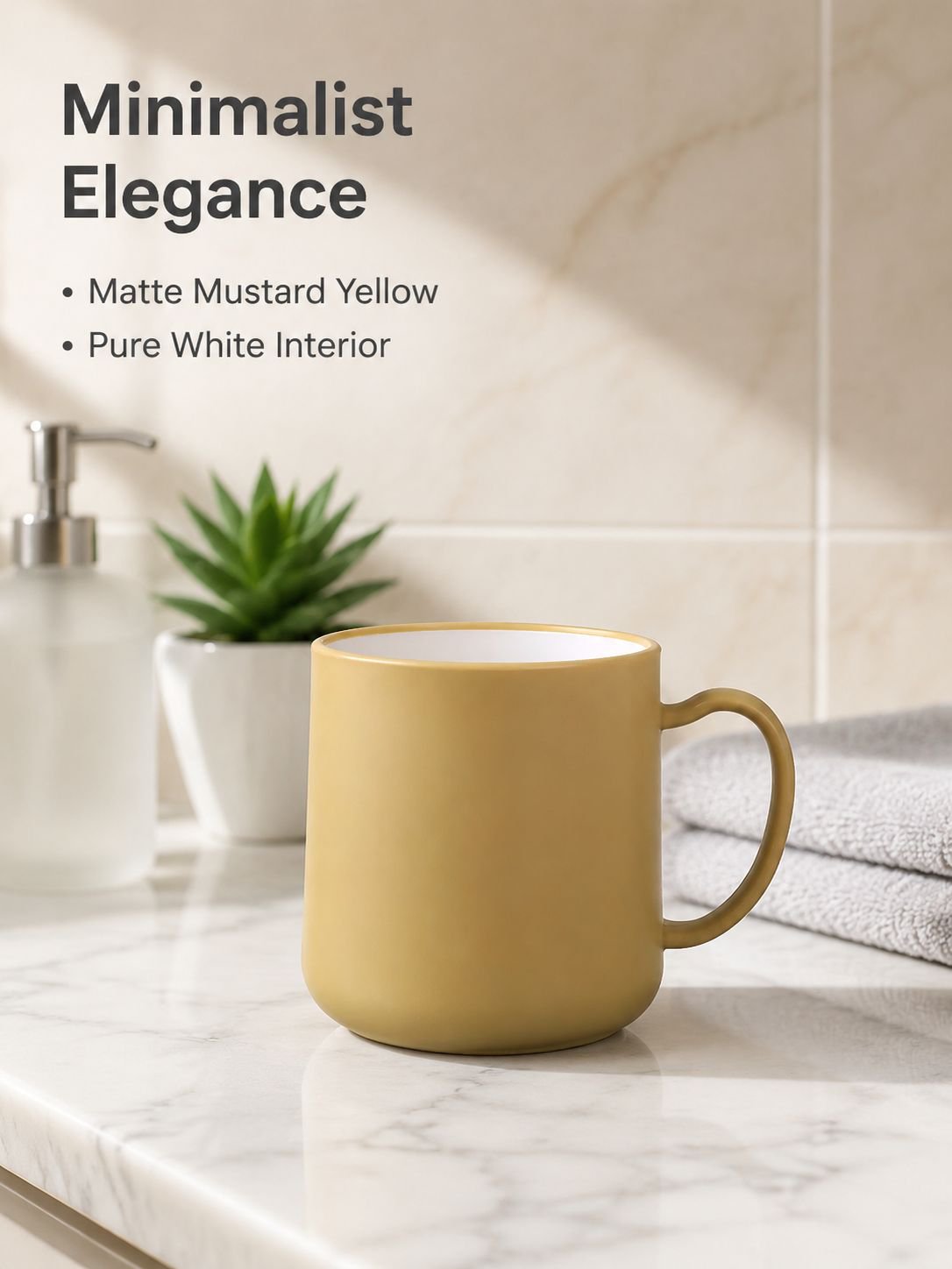 Thick, simple and fashionable mouthwash cup
