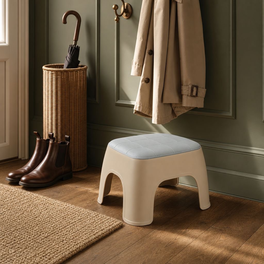 Children's Plastic Non-slip Stool, Shoe Changing Footrest, Small Home Bench