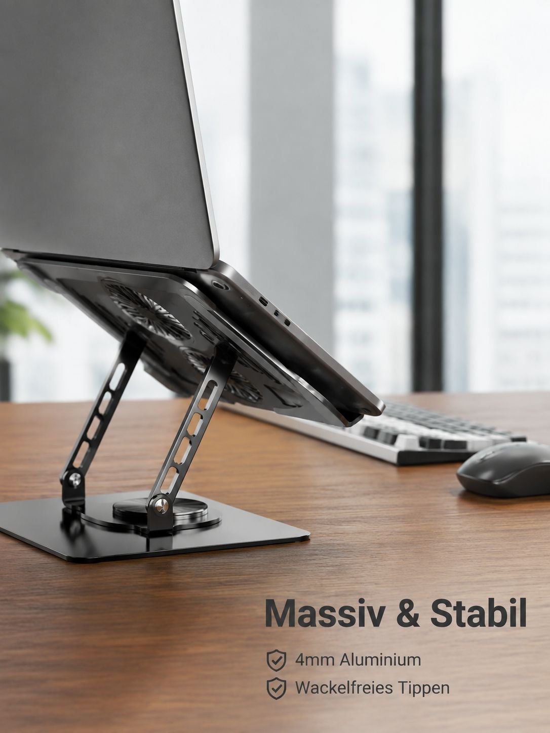 Stabiler und komfortabler Notebook-Ständer für Büro, mit Kühlfunktion