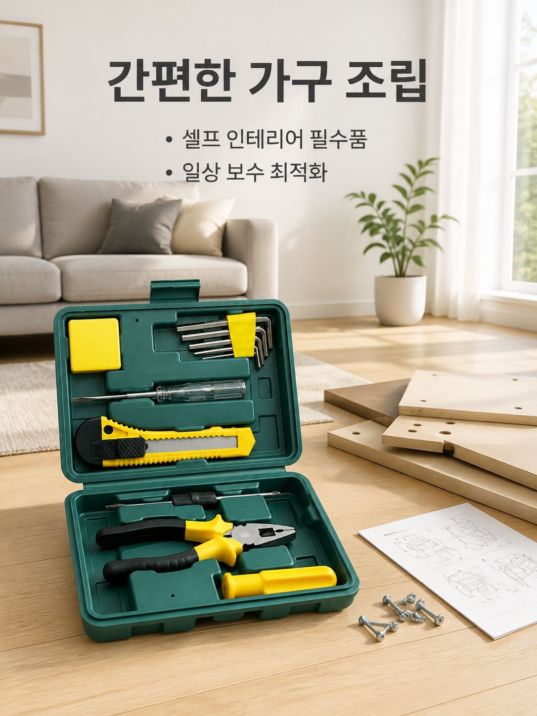 가정용 수리 공구함 세트