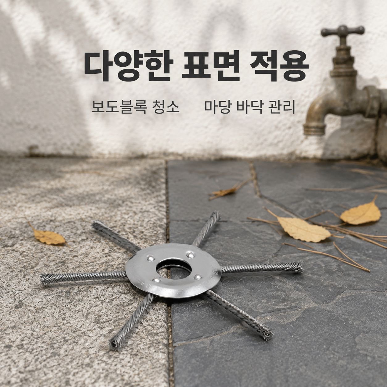 잔디깎이용 특수 강철 와이어 브러시 헤드