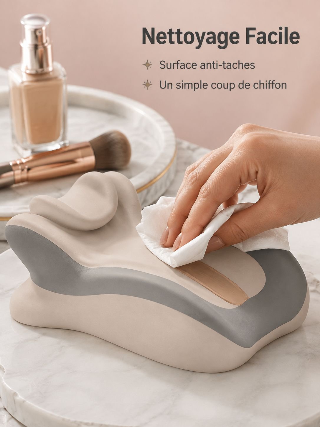 Almohada reposacabezas de espuma viscoelástica para dormir boca abajo, almohada para aliviar la pres