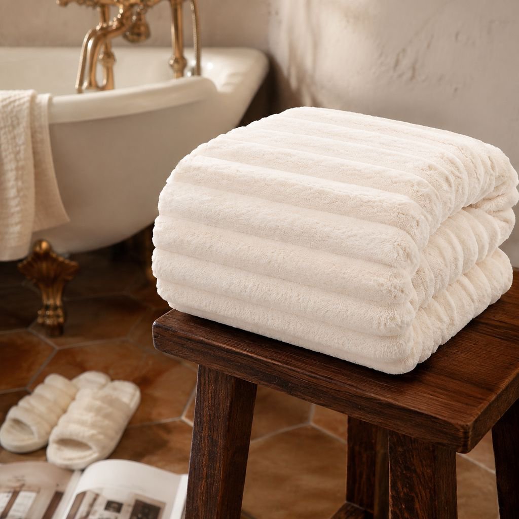 Ultra absorbent and plush home towel