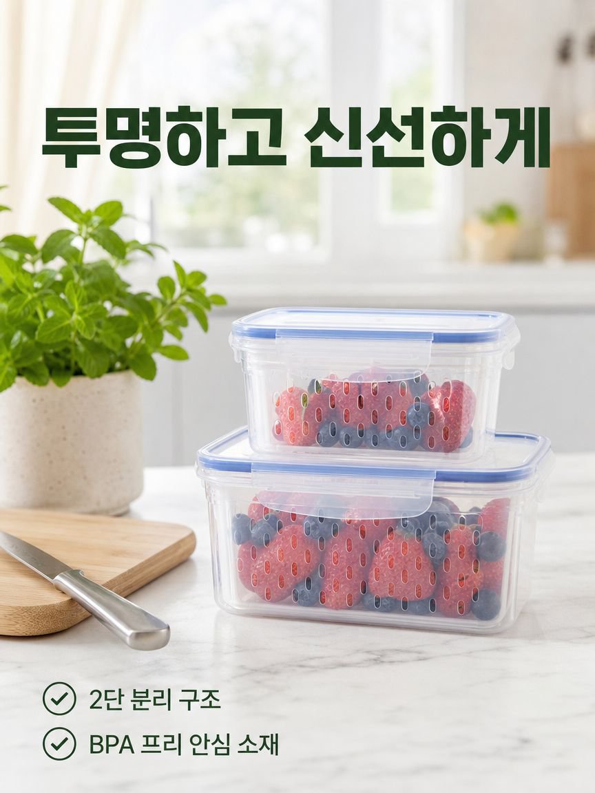 이중 식품 저장 용기