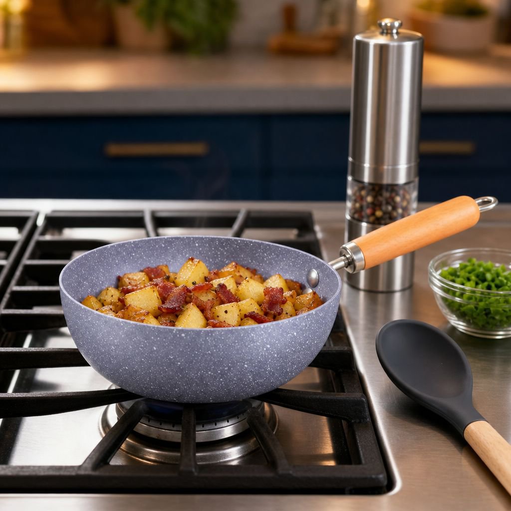 Mini Non-stick Frying Pan, Household Marble Pattern Egg Pan