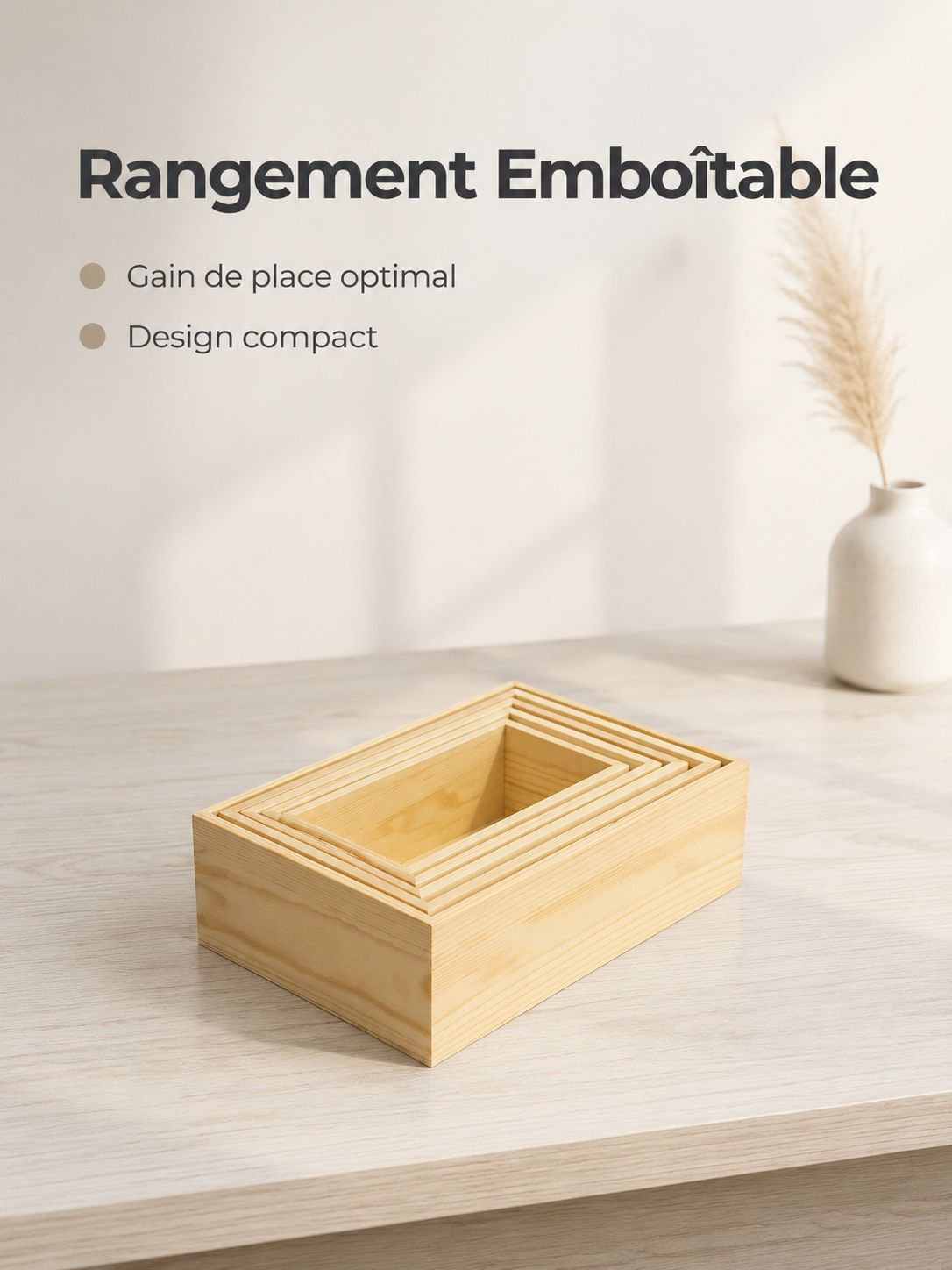 Accessoire de bureau en bois au design élégant