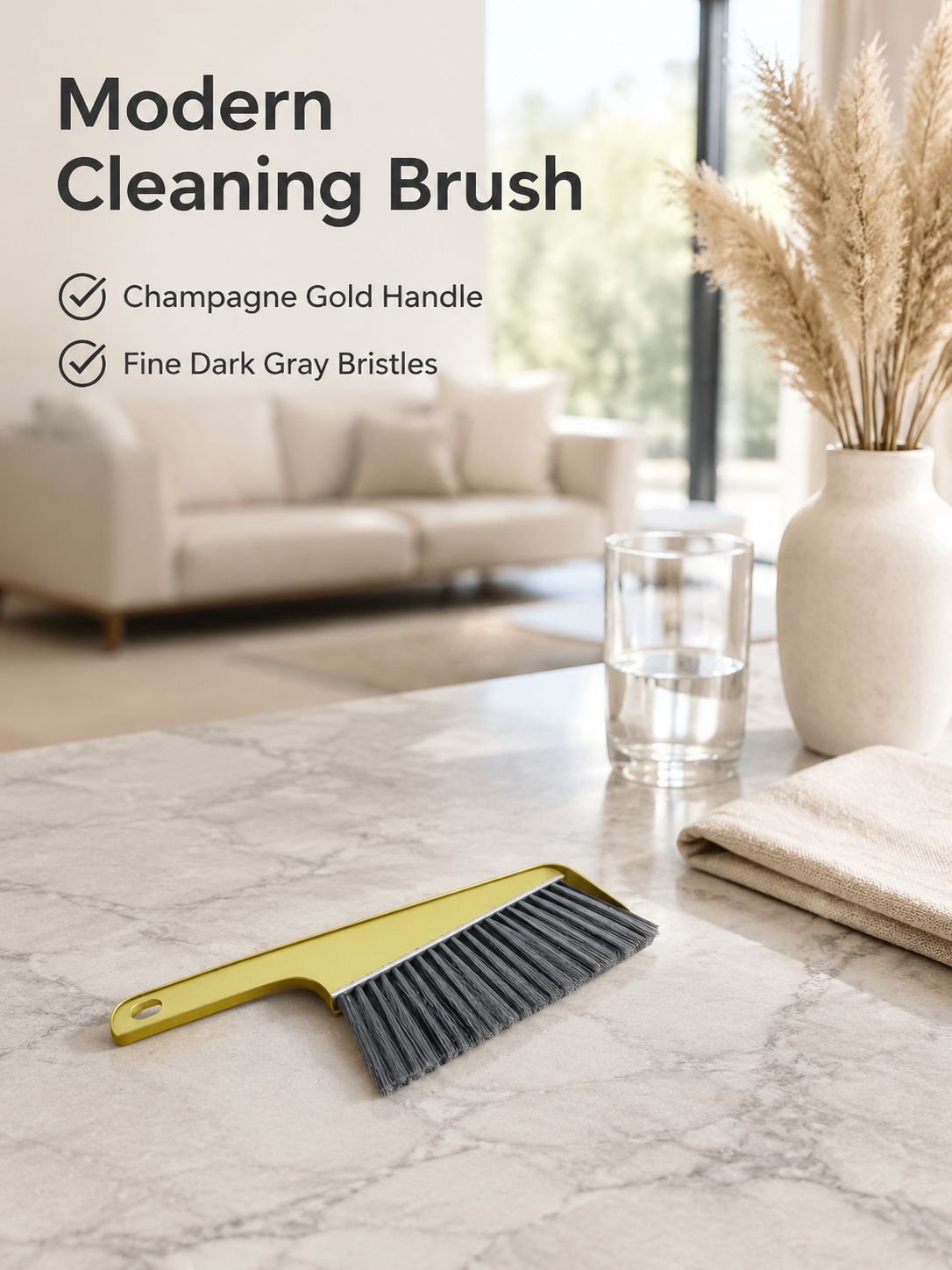 Multi functional perforated dust removal brush