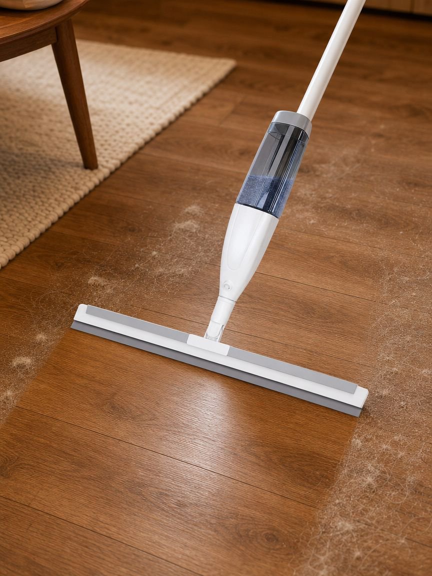 Silicone magic broom with built-in spray feature