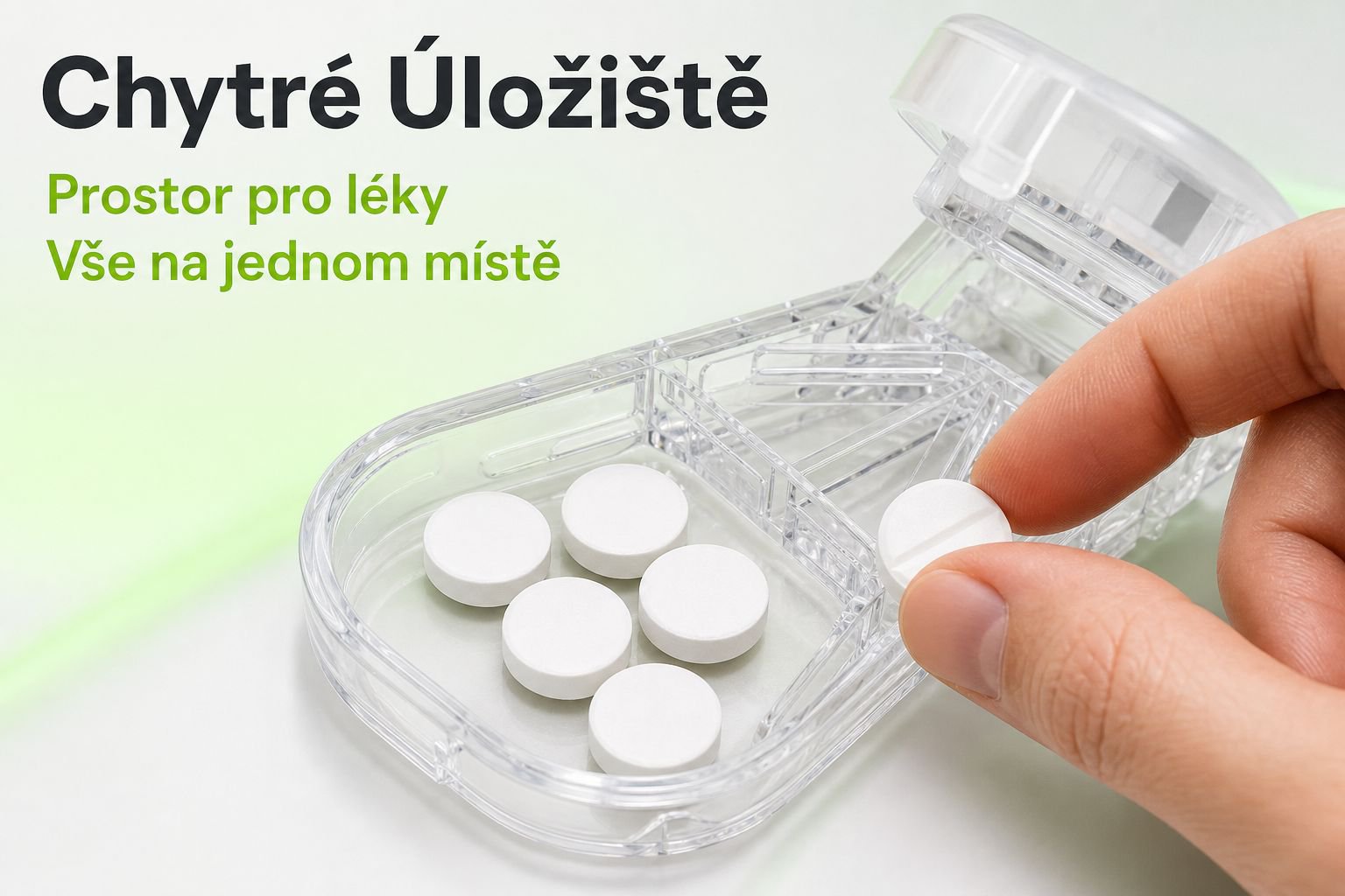 Praktická krabička na skladování léků a vitamínů