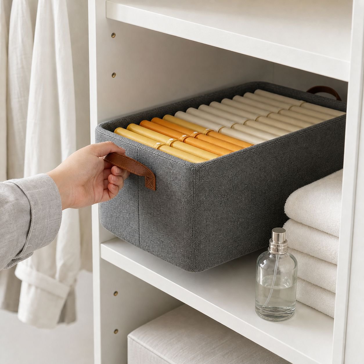 Panier domestique pour vêtements propres