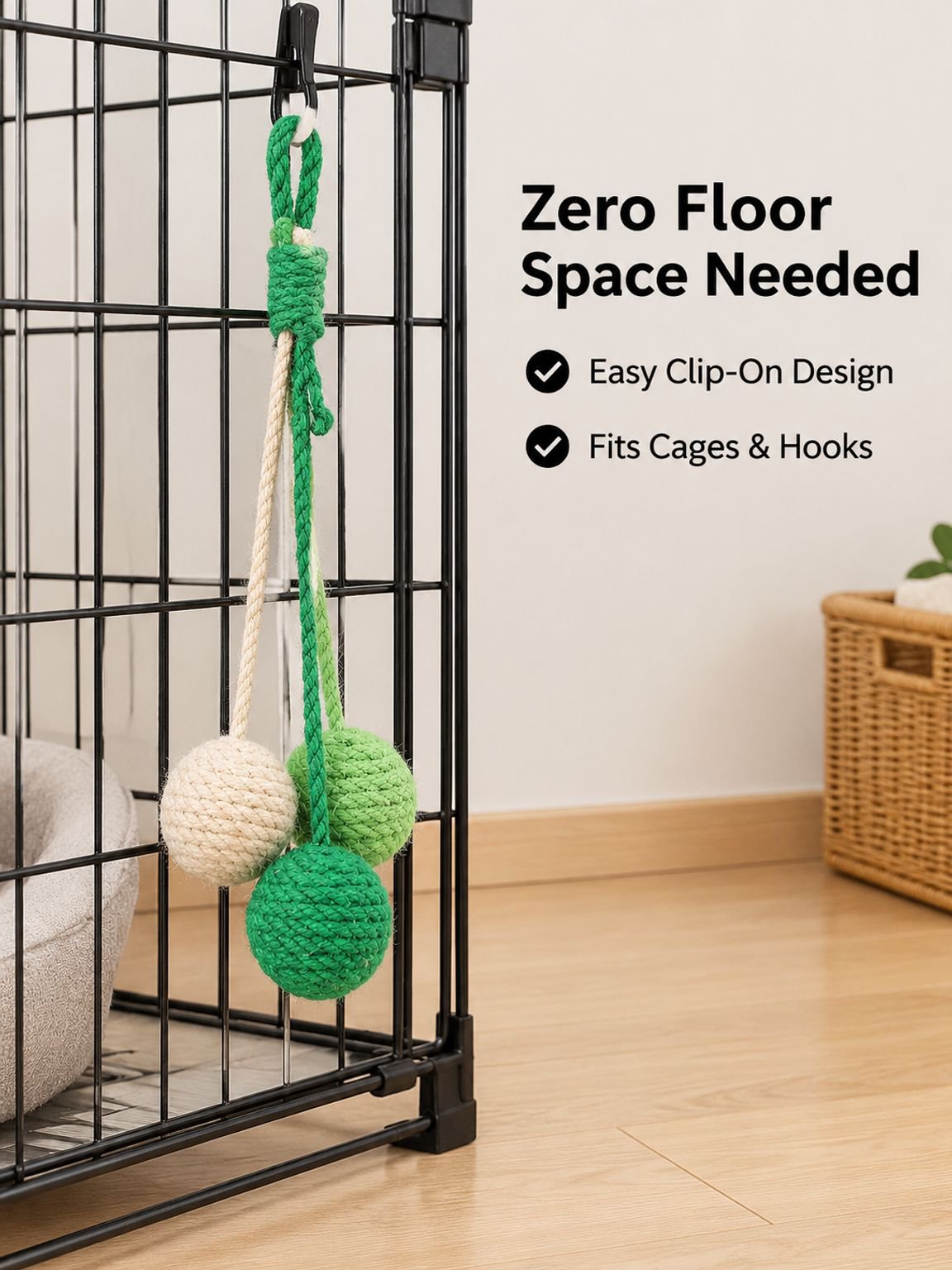 Hanging sesame ball cat toy