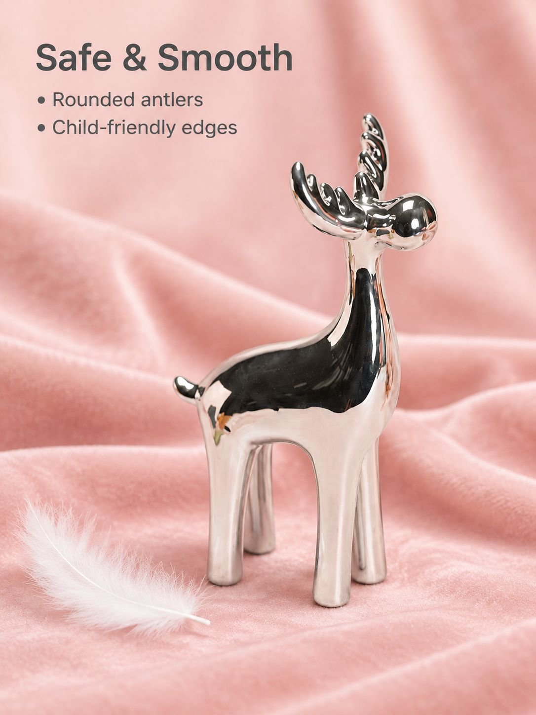 Ceramic deer electroplating process silver plated handicrafts ornaments
