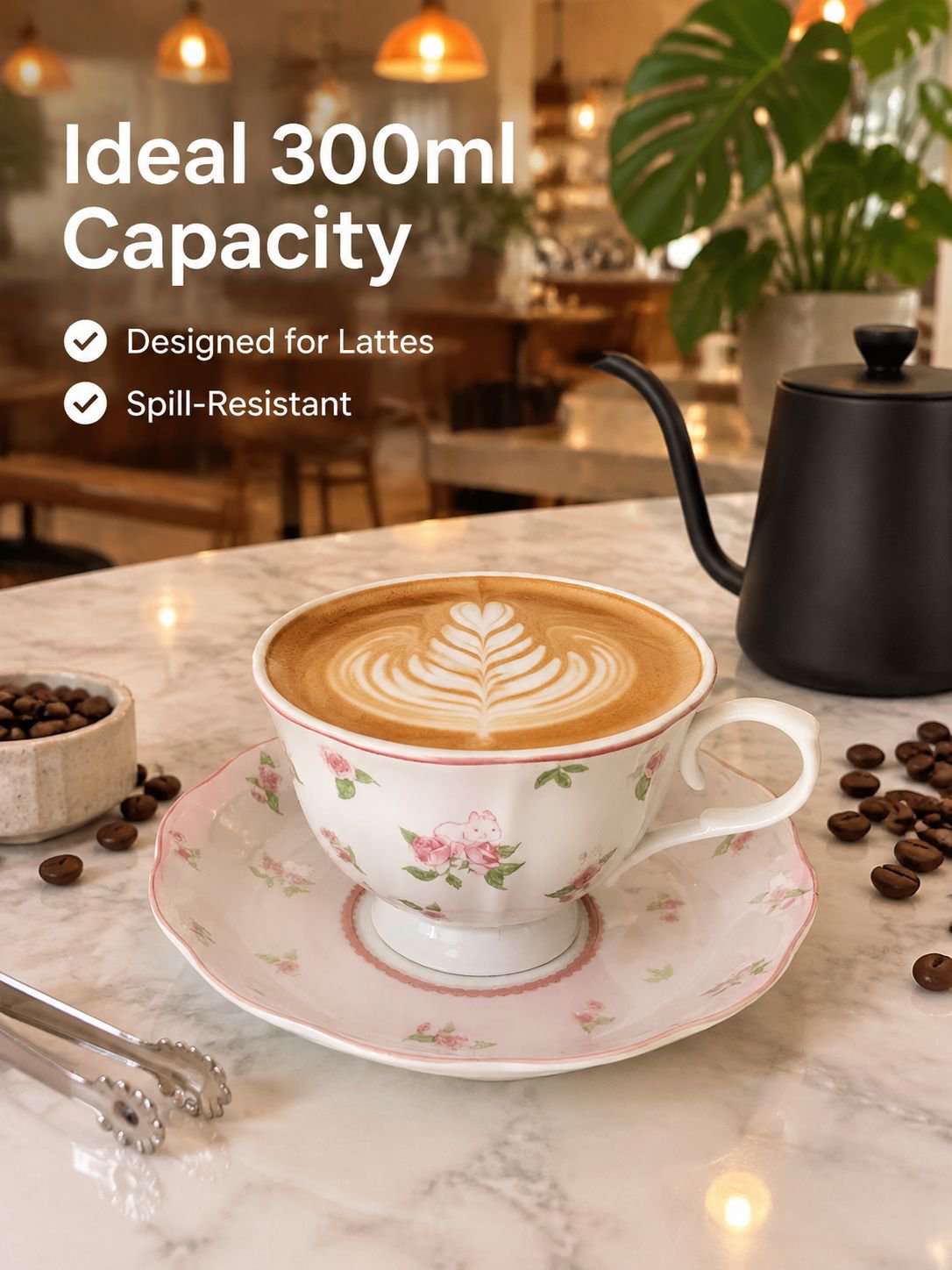 Ins Retro French Ceramic Coffee Cup and Tea Dish Set