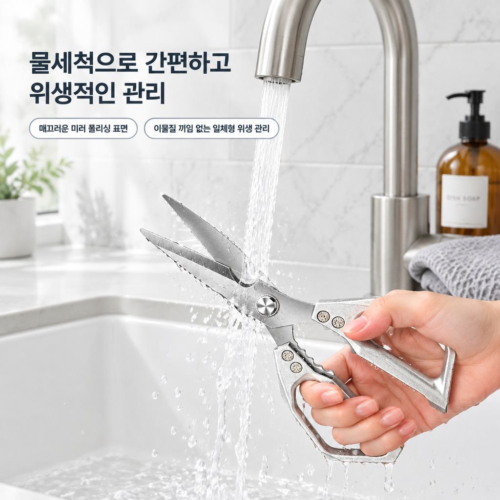 주방용 다기능 스테인리스 가위 두꺼운 강력 뼈가위 생선손질 고기가위 이유식가위