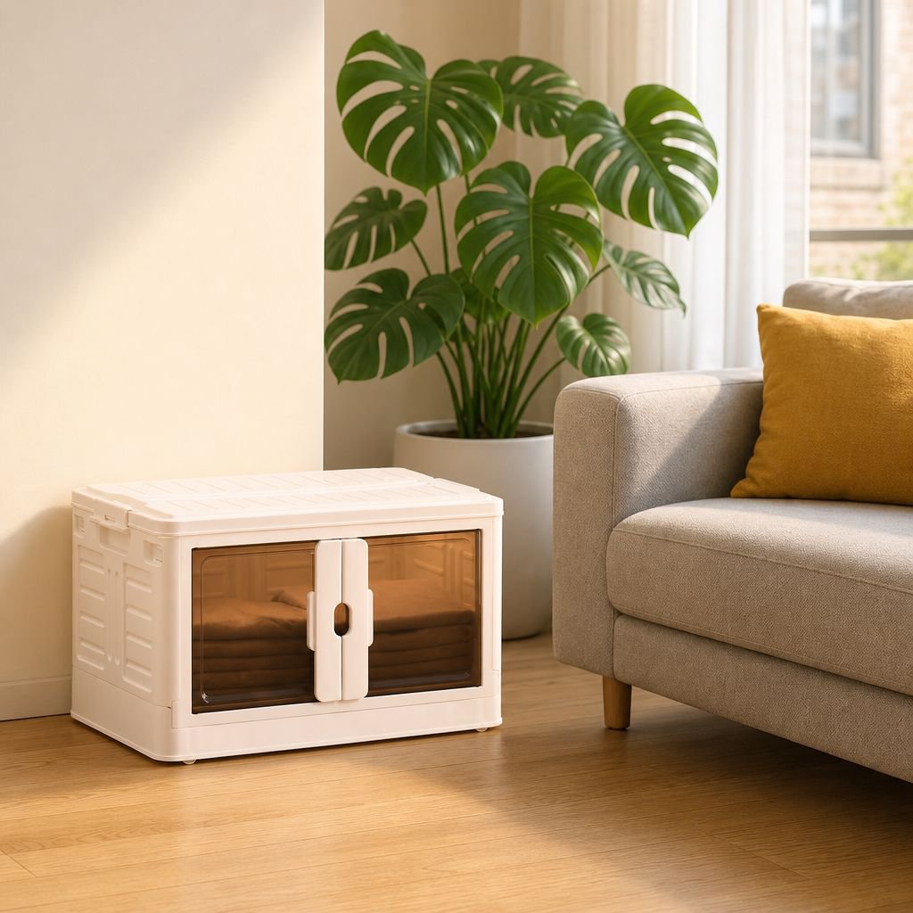 Foldable storage container for home organization