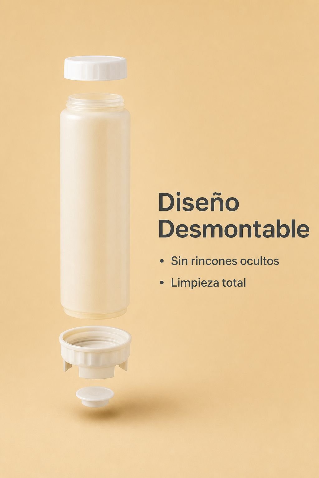 Botella de salsa fácil de usar y limpiar