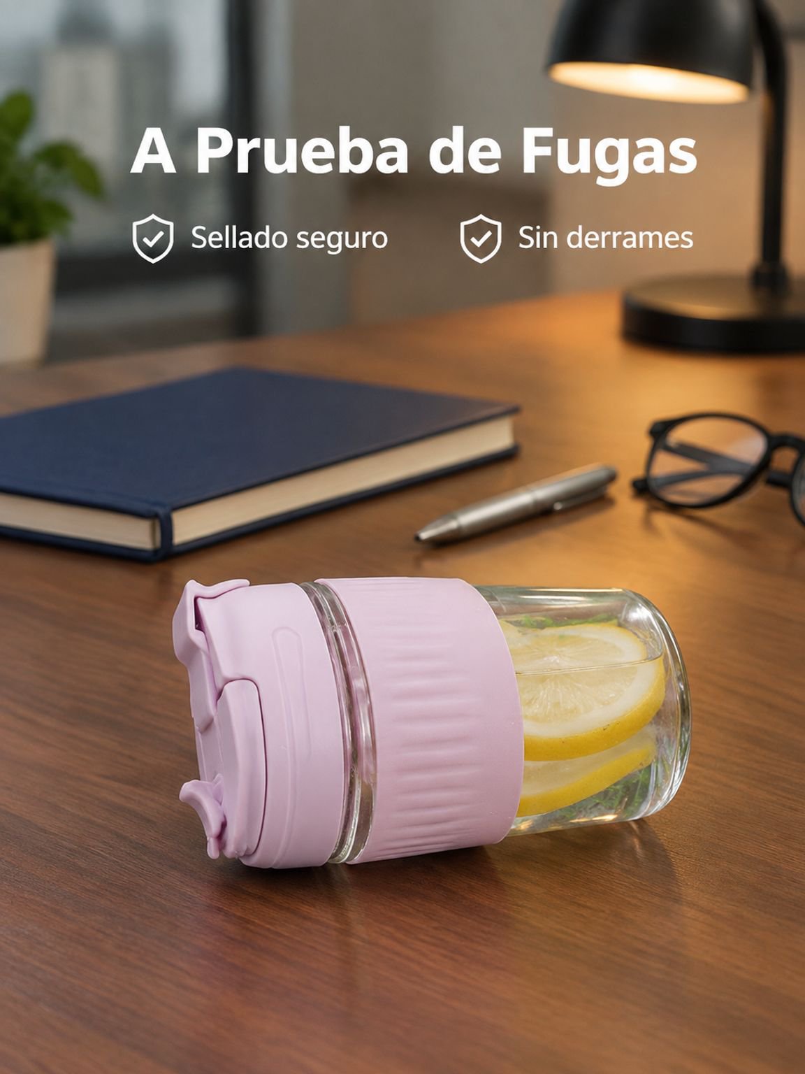 Pajitas dobles del vaso de vidrio