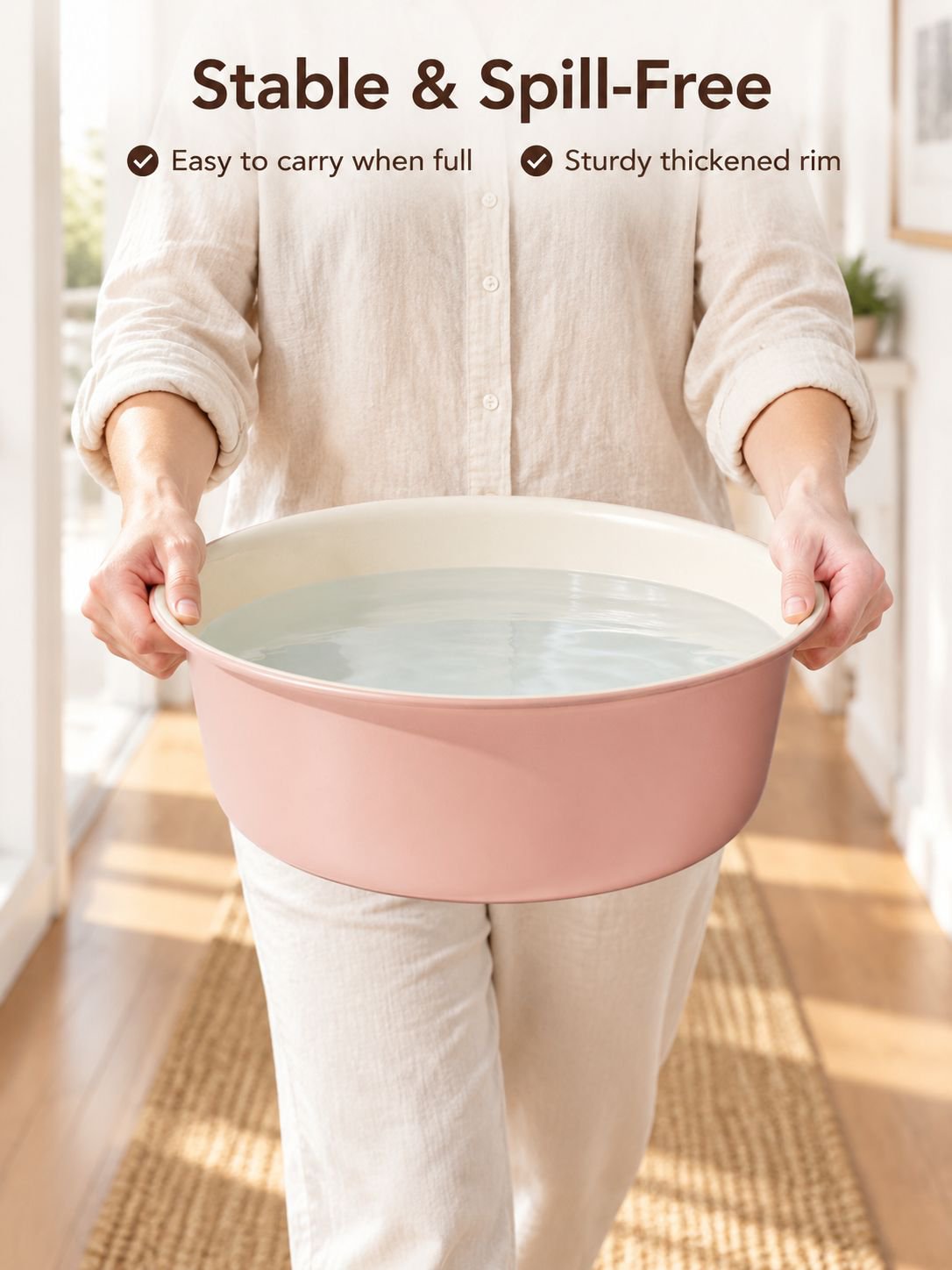 Multi-purpose household wash basin for laundry and cleaning