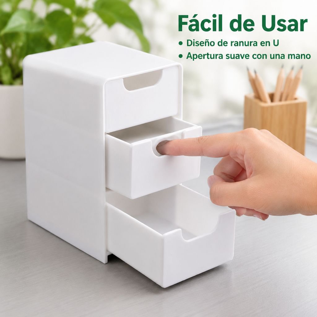 Caja de almacenamiento pequeña tipo cajón para escritorio