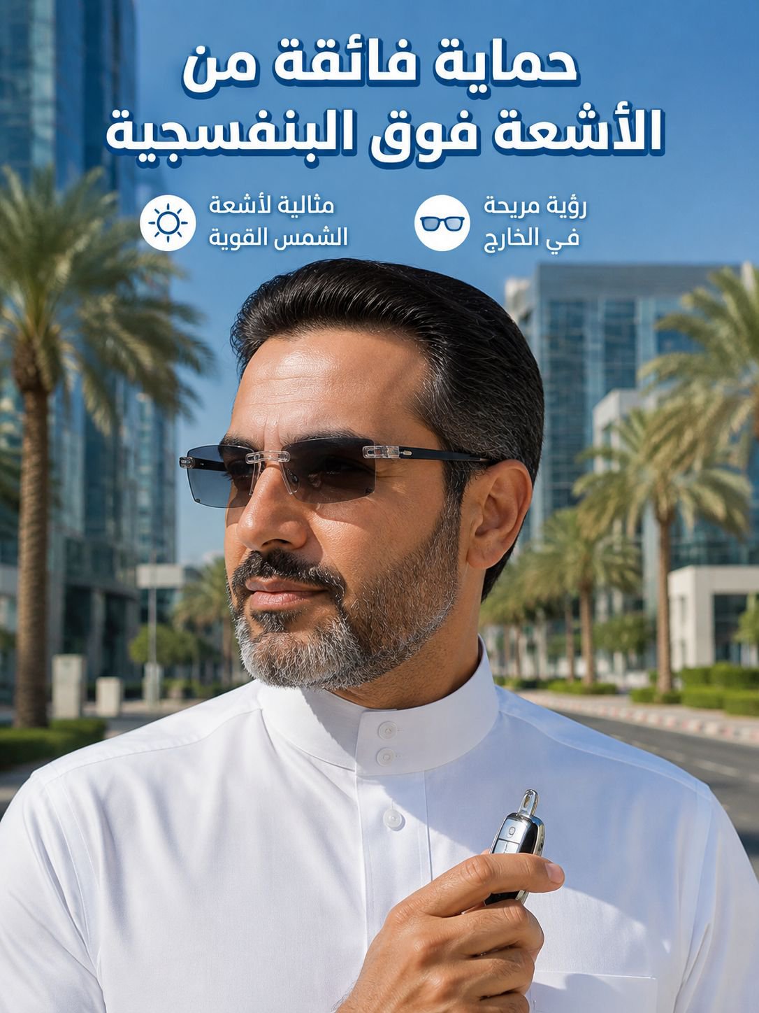 【تكبير ذكي】نظارات طول النظر الشيخوخي المتغير اللون والمضاد للضوء الأزرق
