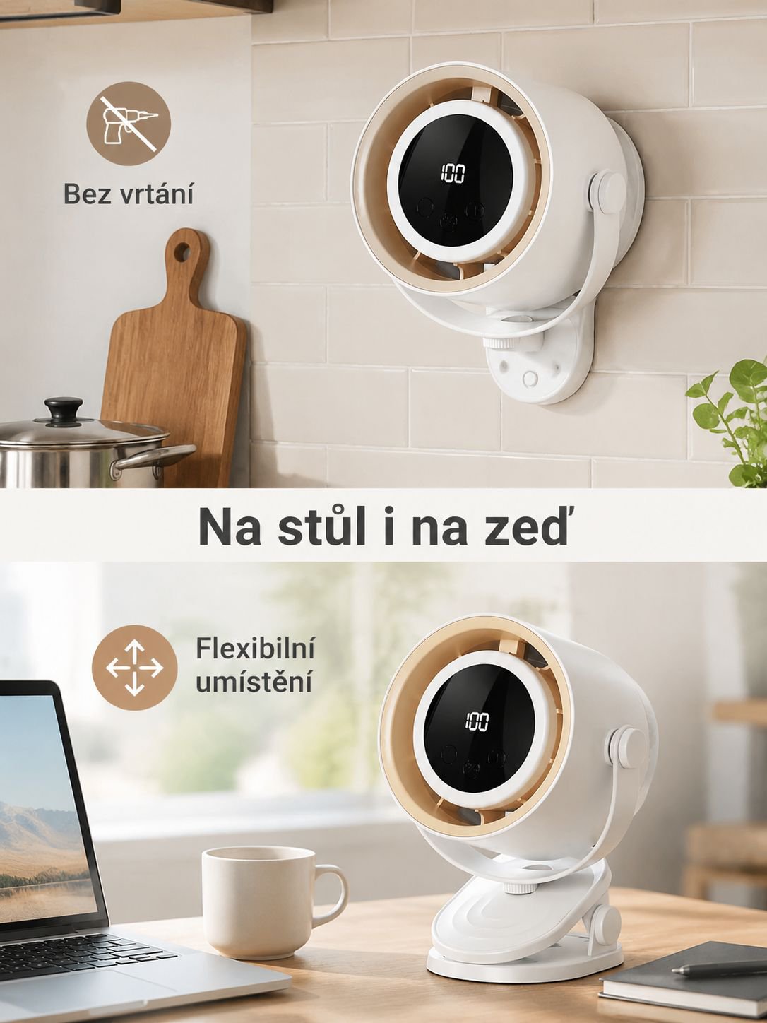 Nástěnný cirkulační ventilátor