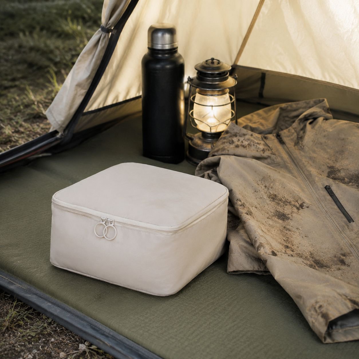 Space-saving storage bag for clothes and bedding