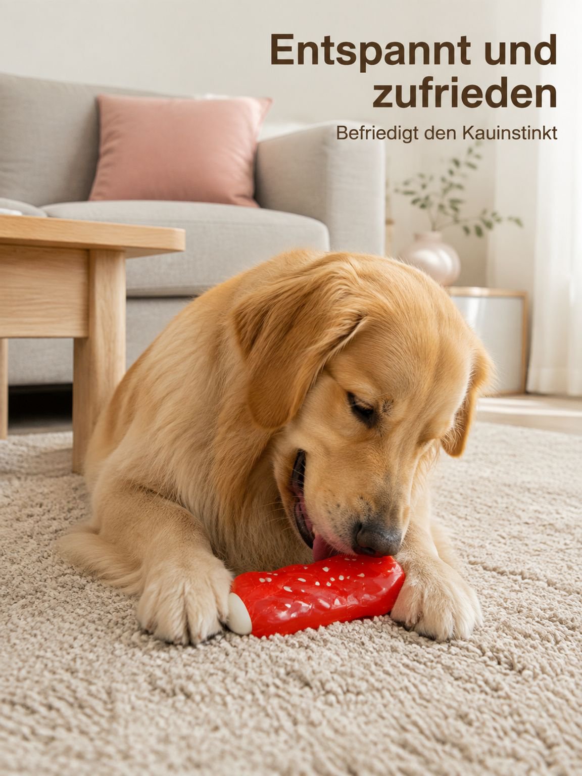 Hundespielzeug und Beißring in Form einer Hot-Dog-Wurst