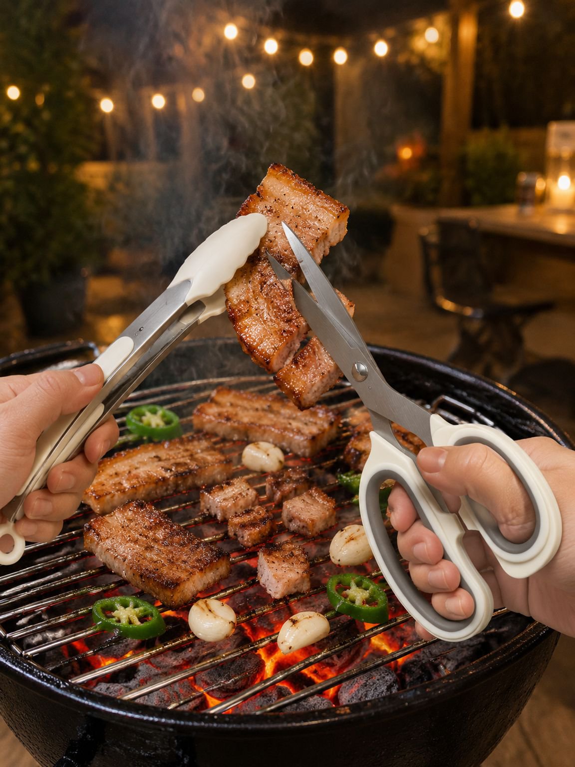 Grillfleisch-Schere