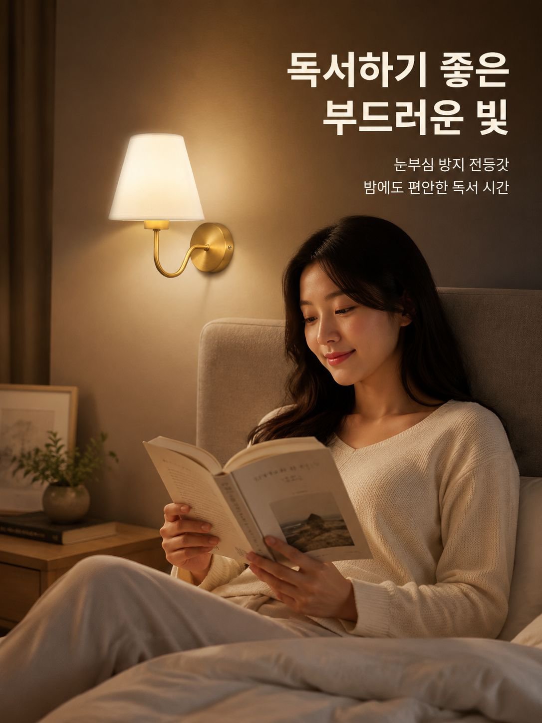 모던 심플 침실 벽등 패브릭 갓 복도 조명 침대 머리맡 조명
