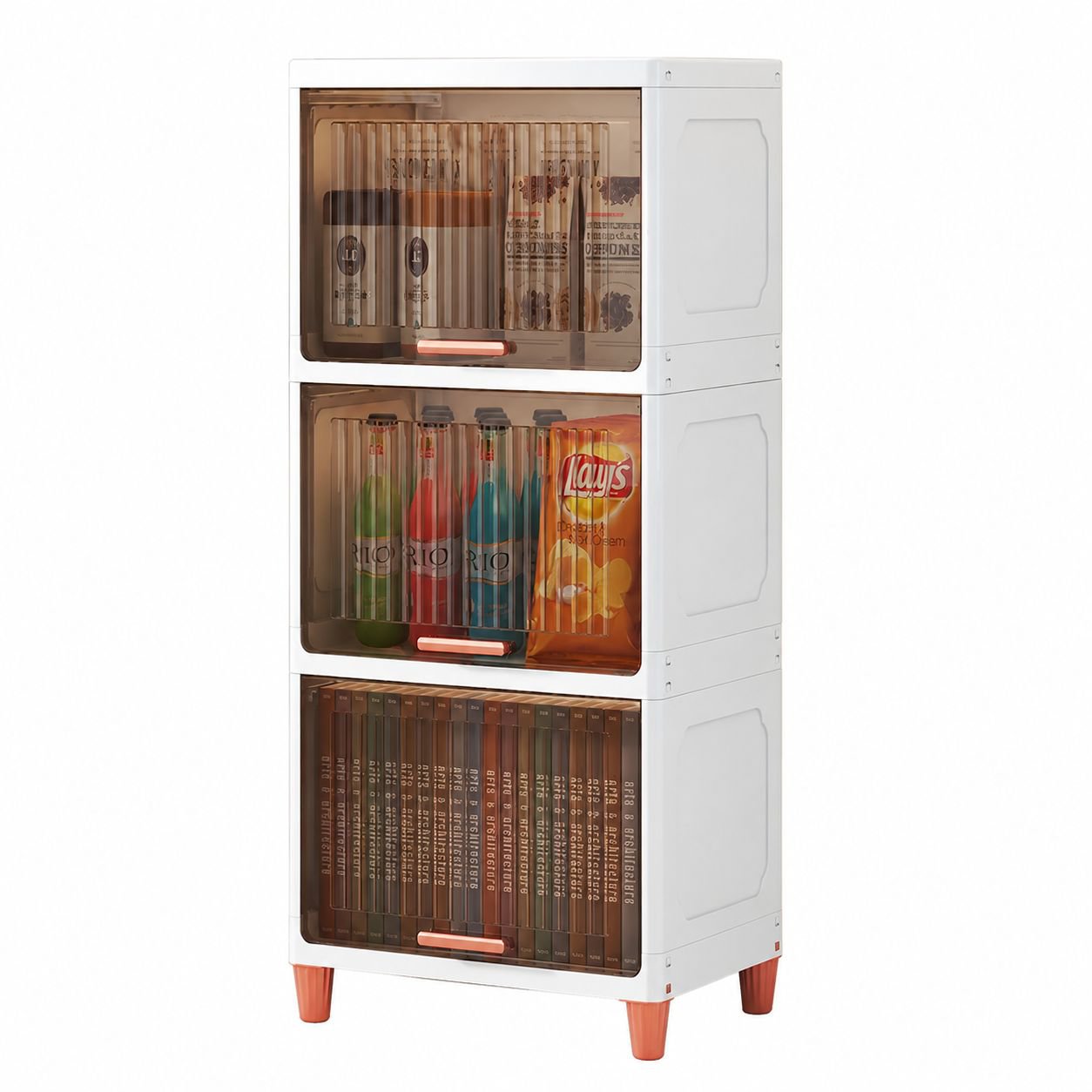 Organizador de ropa plegable de plástico de gran capacidad