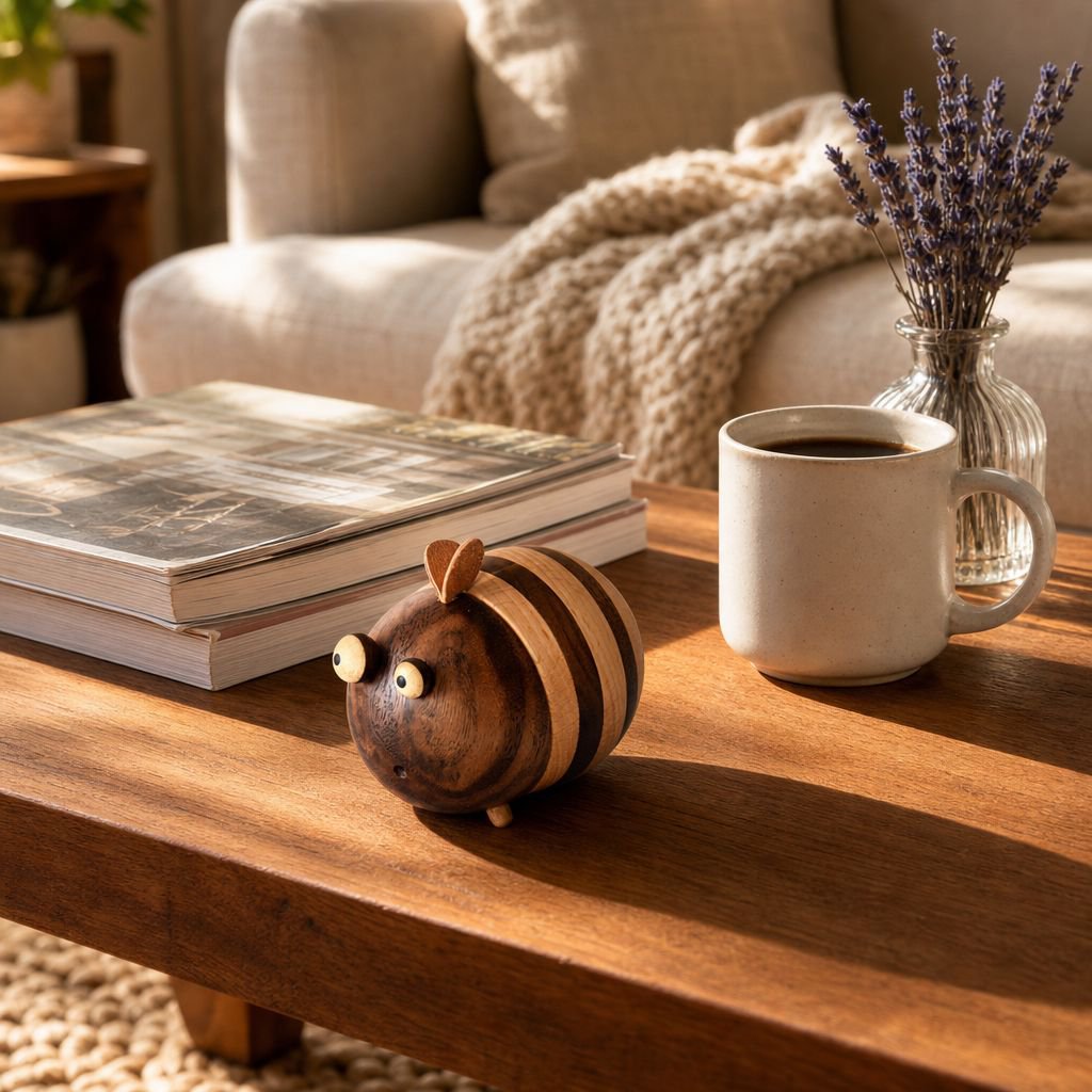 Charming wooden home decor accessory