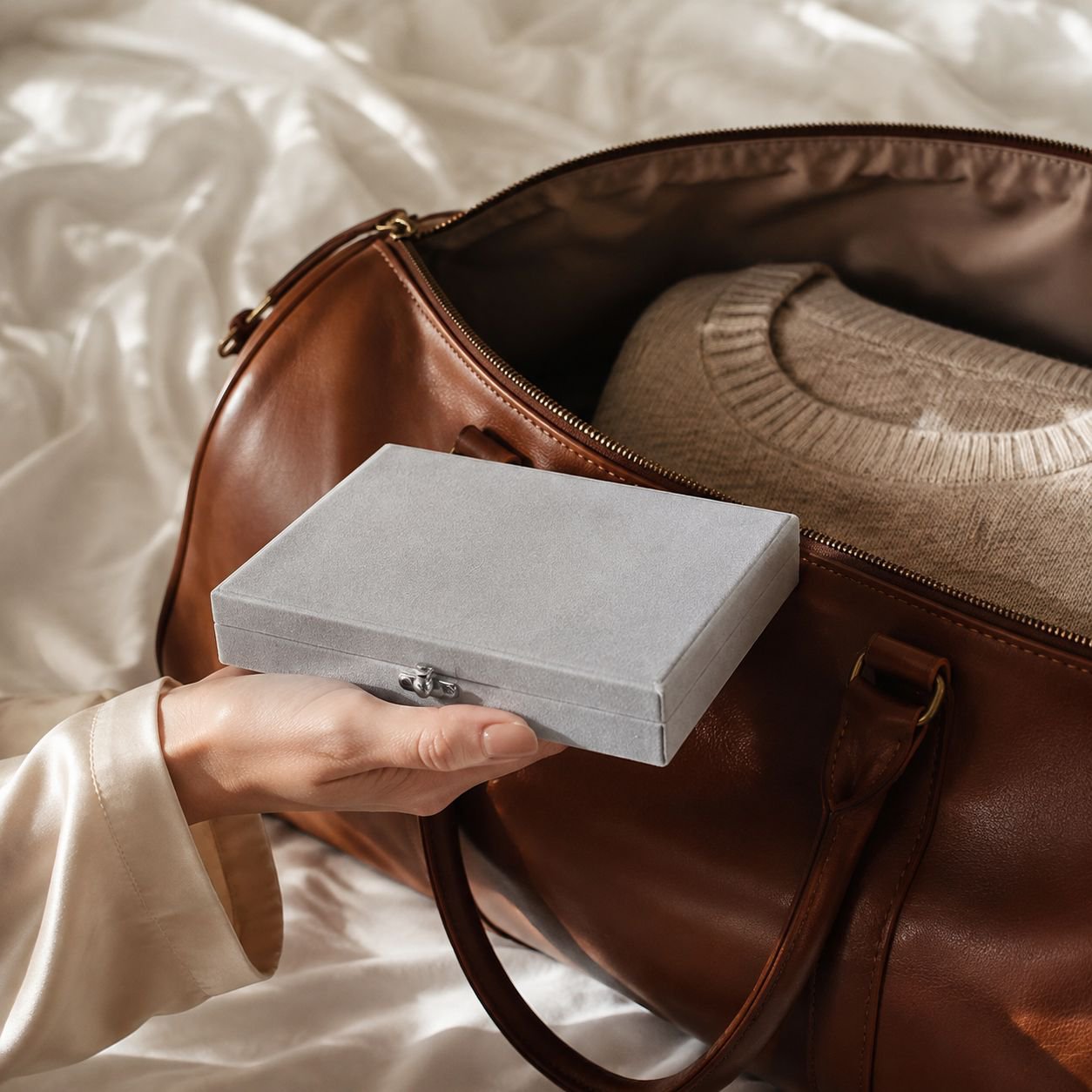 Elegant accessory storage box for all jewelry types