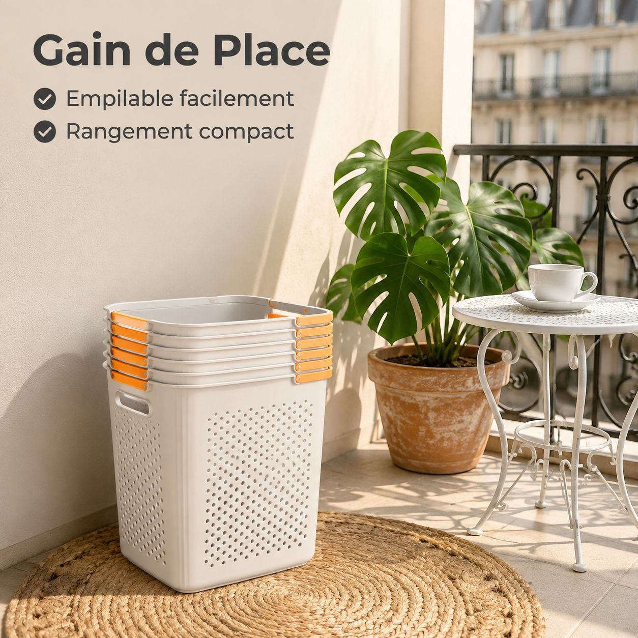 Panier à linge portable pour salle de bain domestique