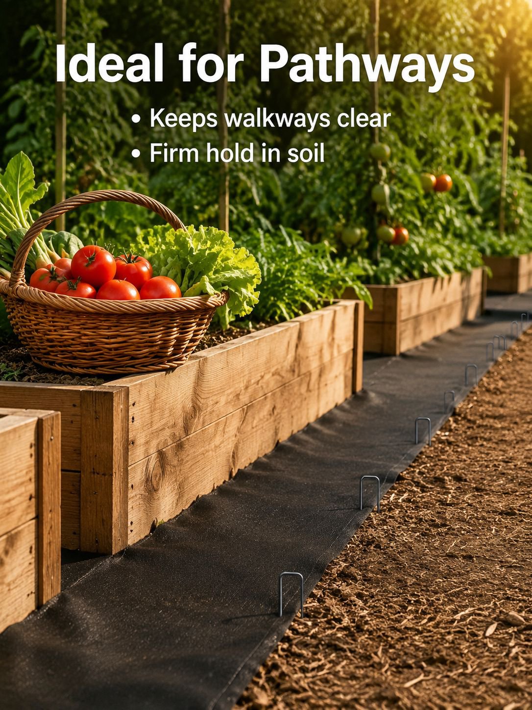 Protective ground pegs designed for effective weed control and sheet stability
