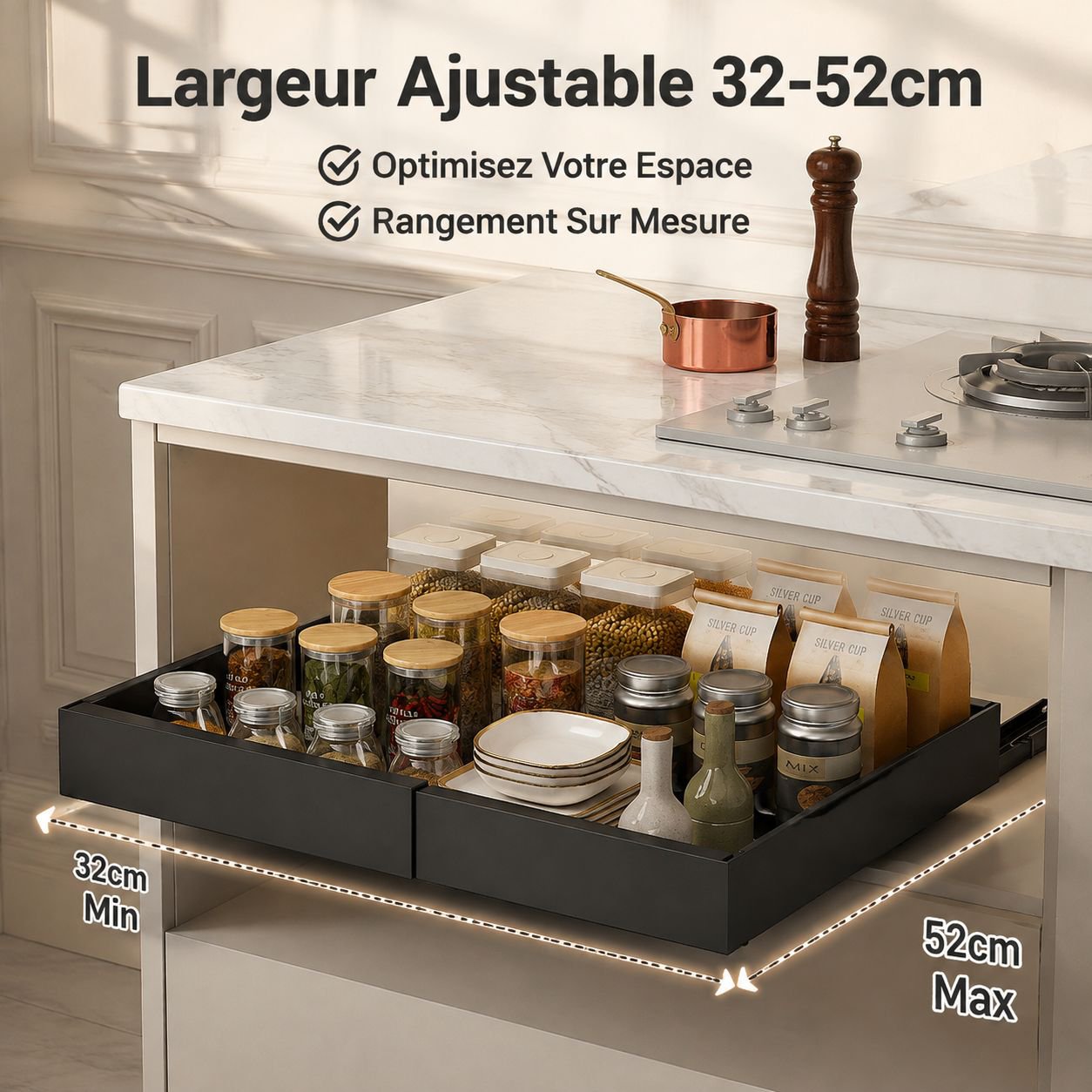 JMY-support de rangement pour armoire